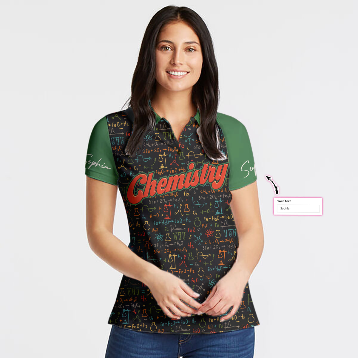 I Am A Chemistry Teacher Custom Short Sleeve Women Polo Shirt