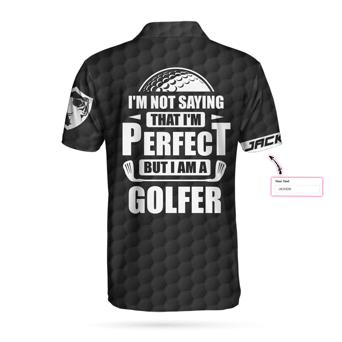 I Am A Golfer Custom Polo Shirt, Personalized Black American Flag Polo Shirt, Cool Golf Shirt For Men