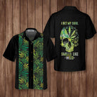 I Bet My Soul Smells Like Weed Hawaiian Shirt, Skull Pattern Weed Leaf Shirt