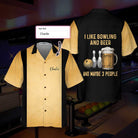 I Like Bowling And Beer And Maybe Three People Custom Hawaiian Shirt, Personlized Gift For Bowling Players