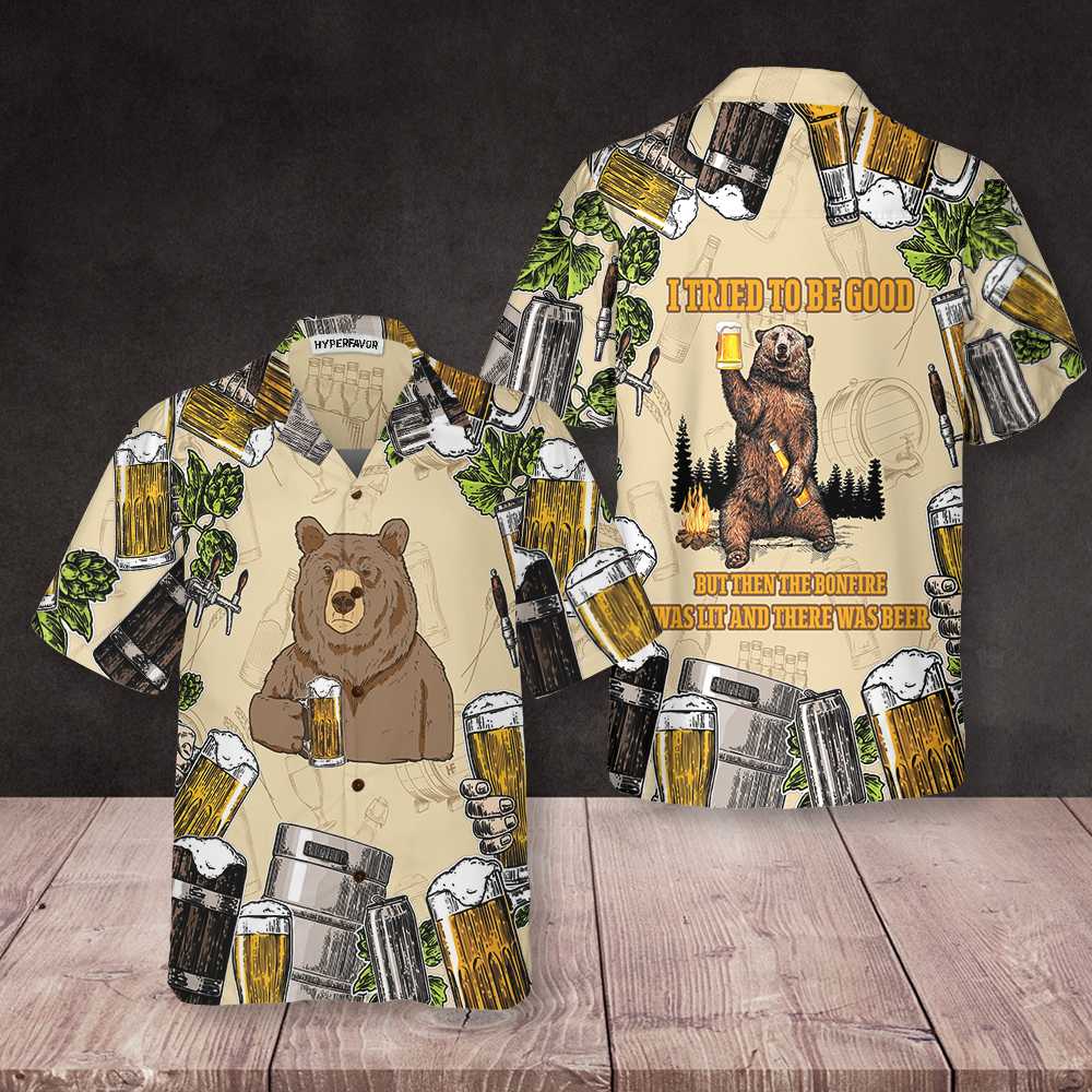 I Tried To Be Good Beer Camping Hawaiian Shirt, Funny Beer Shirt For Camping, Best Gift For Beer Lovers