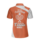 I'm not Swearing I'm Using My Tennis Words Custom Short Sleeve Women Polo Shirt, Personalized Tennis Gift For Ladies