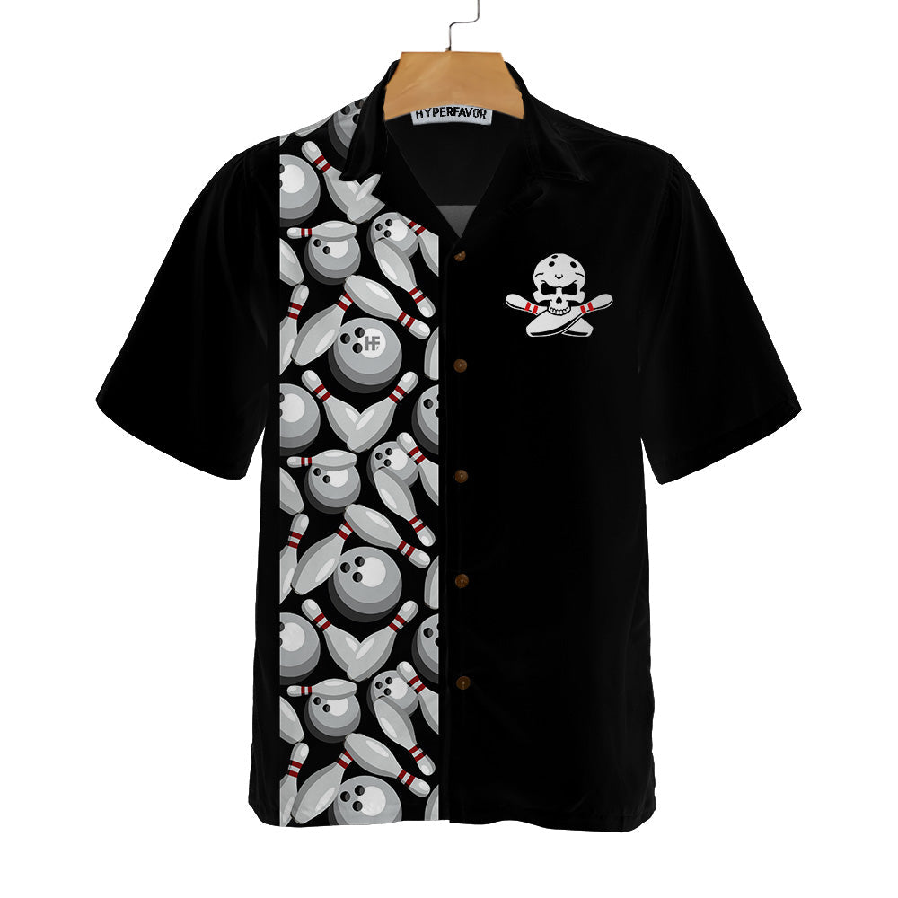 It's Amazing What You Can Do With Two Fingers And A Thumb Bowling Hawaiian Shirt, Bowling Pins & Ball Pattern Shirt