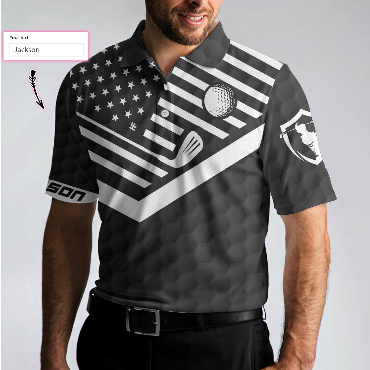 Jesus Is My Savior Golf Is My Therapy Custom Polo Shirt - Hyperfavor