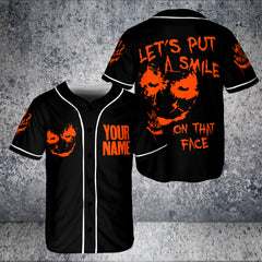 Let's Put A Smile On That Face Custom Baseball Jersey - HYPERFAVOR