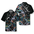 Love Dachshunds Dog Night Flower Pattern Custom Hawaiian Shirt, Funny Floral Dachshund Shirt