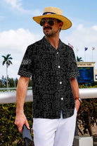 Magic Viking Symbol Hawaiian Shirt, Ethnic Norse Seamless Pattern Viking Shirt