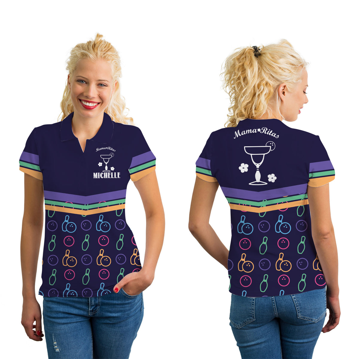 Michelle Holmquist Custom Women's Bowling Polo