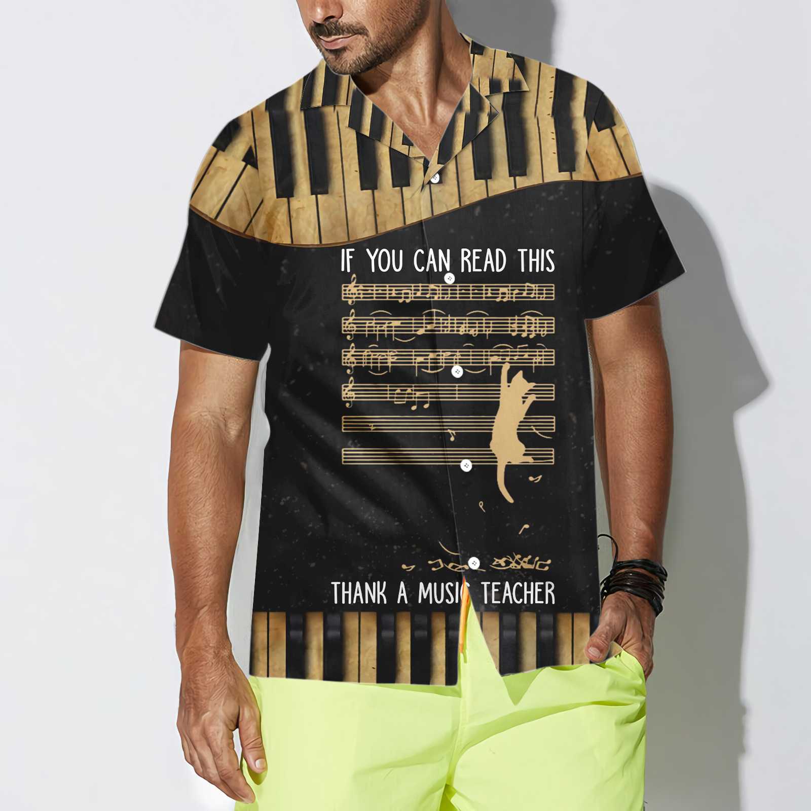 Music Teacher To Play A Wrong Note Teacher Hawaiian Shirt, Best Gift For Teachers