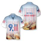 Names On 9/11 Memorial Patriot Day Hawaiian Shirt, American Flag Patriot Shirt For Men And Women