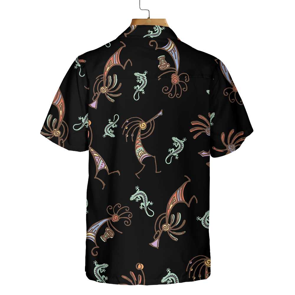Native American Kokopelli Lizard Tribal Hawaiian Shirt, Funny Native American Indian Shirt