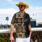 Native American Tribal Ethnic Pattern Hawaiian Shirt, Vintage Native American Indian Shirt