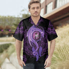 Neon Purple Dragon Mandala Dragon Hawaiian Shirt, Purple Dragon Shirt For Men And Women