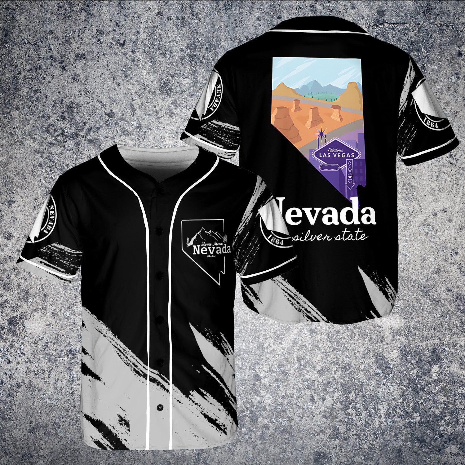 Nevada Silver State Baseball Jersey - HYPERFAVOR