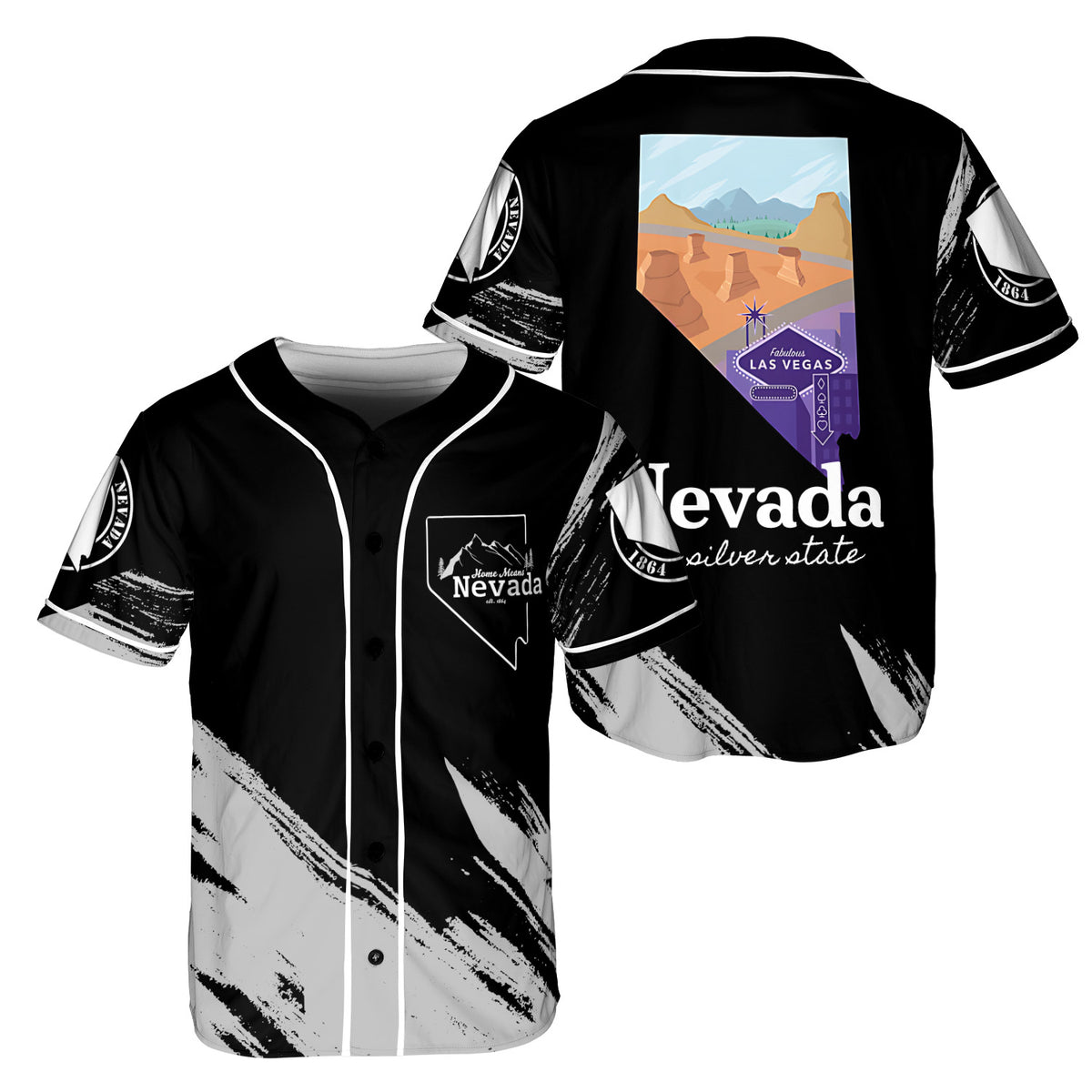 Nevada Silver State Baseball Jersey - HYPERFAVOR