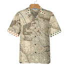 Old Map of Texas Vintage Texas Hawaiian Shirt, Unique Texas Shirt For Texas Lovers
