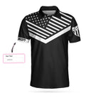 Patriot Day Anniversary Custom Polo Shirt, Personalized Black American Flag 9/11 Shirt For Men