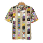 Peace Hippie Hawaiian Shirt, Peace Sign Pattern Shirt, Unique Shirt For Hippies