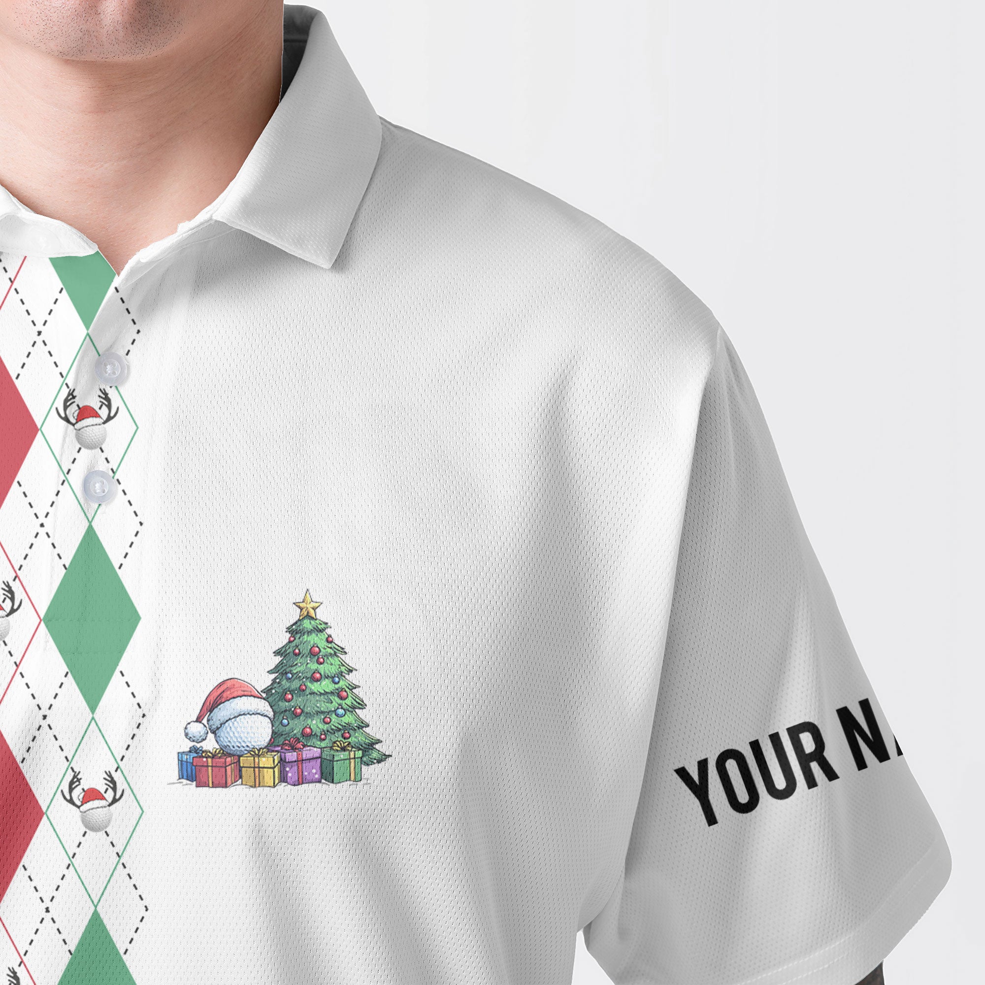 Personalized Christmas Gift For Golfer Men Polo Shirt