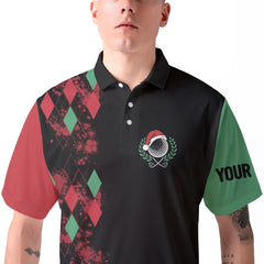 Personalized Christmas Santa Claus Golf Shirt For Men