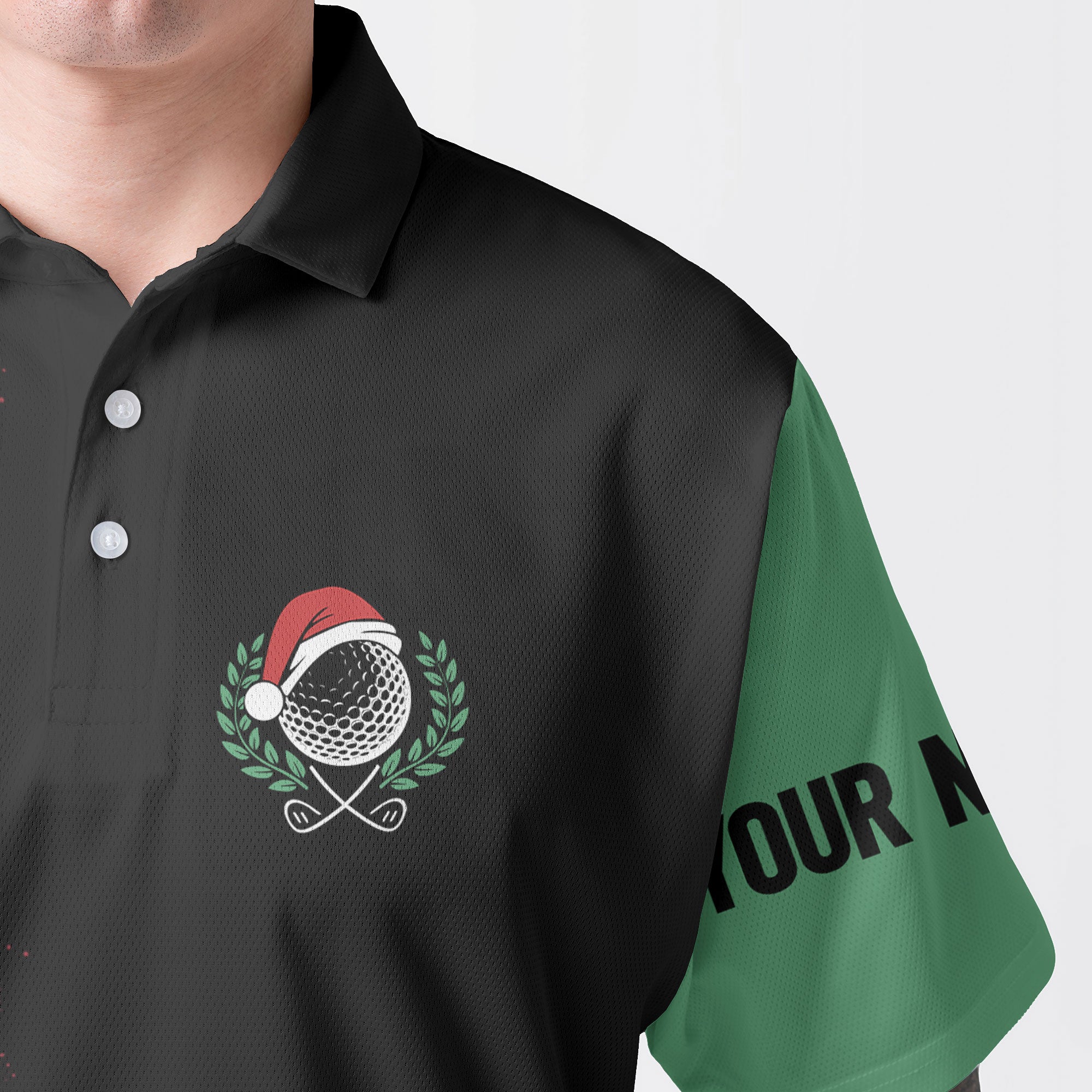 Personalized Christmas Santa Claus Golf Shirt For Men