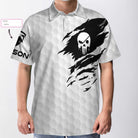 Personalized Name The Golf Skull Custom Polo Shirt, Customized Golf Shirt With Name For Golfers - Hyperfavor
