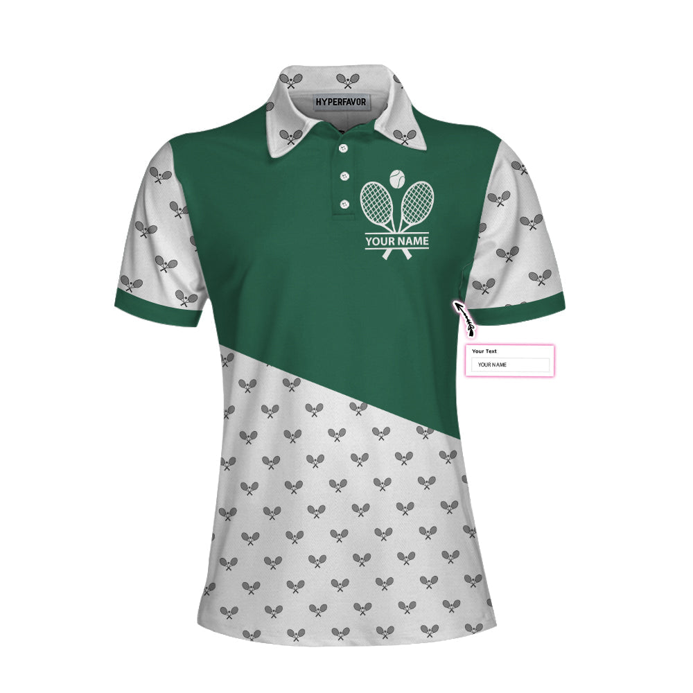 Personalized Tennis Winners Never Quit Custom Short Sleeve Women Polo Shirt