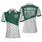 Personalized Tennis Winners Never Quit Custom Short Sleeve Women Polo Shirt