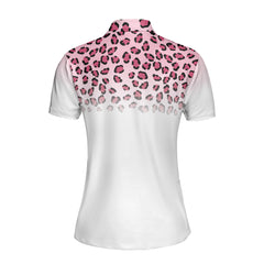 Pink Leopard Flamingo Par Then Bar Women Golf Polo Shirt