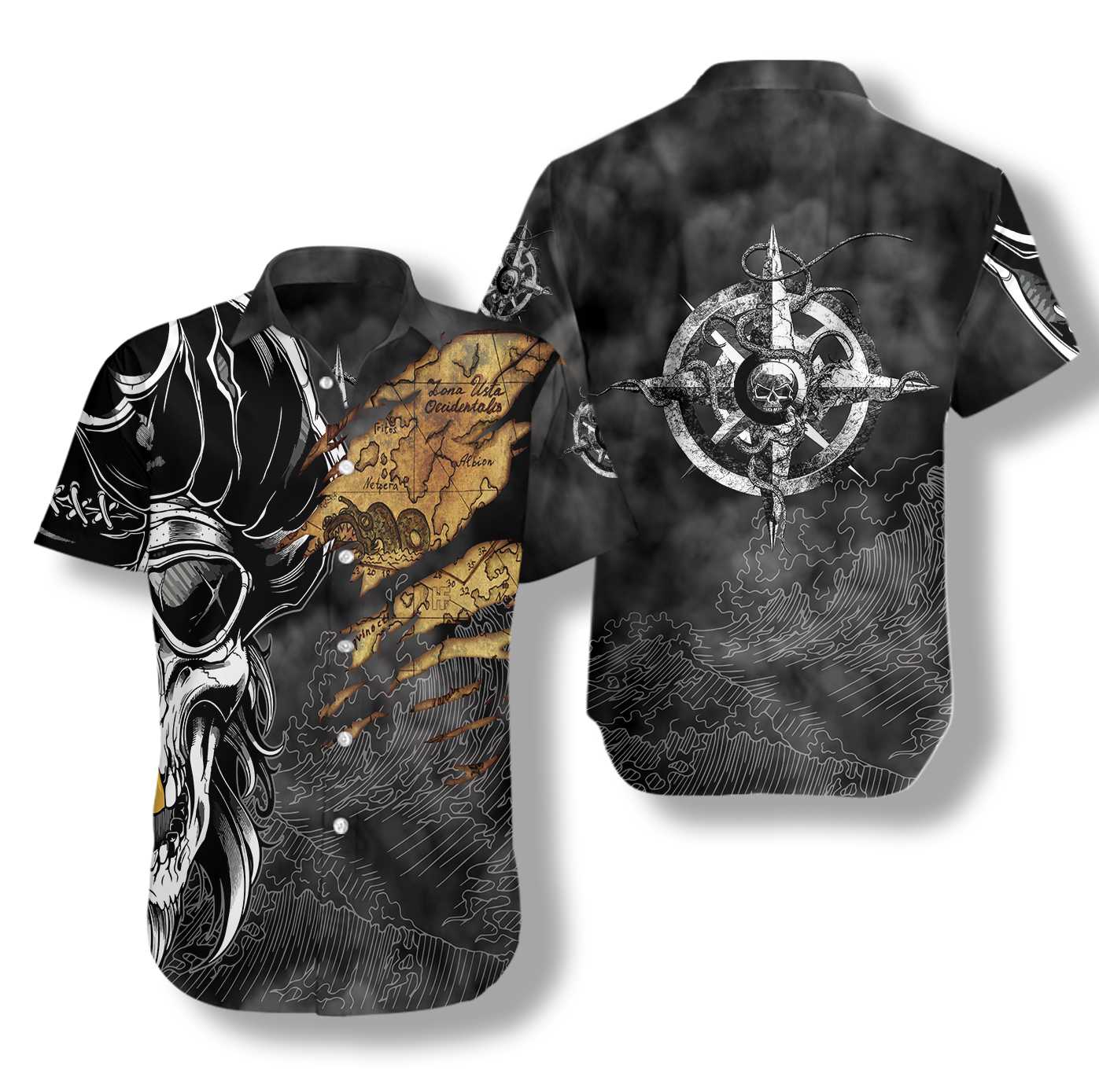 Pirates Skull Hawaiian Shirt