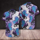 Purple Ombre Dragon Hawaiian Shirt, 3D Neon Dragon Shirt, Best Gift For Dragon Lovers