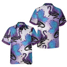 Purple Ombre Dragon Hawaiian Shirt, 3D Neon Dragon Shirt, Best Gift For Dragon Lovers