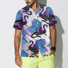 Purple Ombre Dragon Hawaiian Shirt, 3D Neon Dragon Shirt, Best Gift For Dragon Lovers