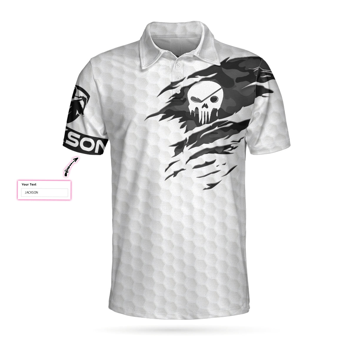 Real Grandpas Play Golf Custom Polo Shirt, Personalized Golf Shirt For Men, Funny Skull Golf Polo Shirt - Hyperfavor