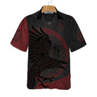 Red And Black Raven Viking Hawaiian Shirt, Unique Viking Raven Shirt For Men And Women