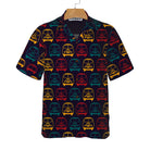 Retro Mini Van Hippie Hawaiian Shirt, Colorful Hippie Vans Seamless Pattern Shirt, Unique Hippie Gift