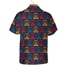 Retro Mini Van Hippie Hawaiian Shirt, Colorful Hippie Vans Seamless Pattern Shirt, Unique Hippie Gift