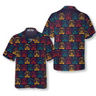 Retro Mini Van Hippie Hawaiian Shirt, Colorful Hippie Vans Seamless Pattern Shirt, Unique Hippie Gift