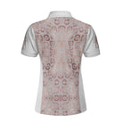 Rose Gold Leopard Print Short Sleeve Women Polo Shirt