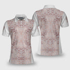 Rose Gold Leopard Print Short Sleeve Women Polo Shirt