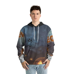 Scary Ghost Pumpkins In Midnight Halloween Hoodie - HYPERFAVOR