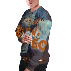 Scary Ghost Pumpkins In Midnight Halloween Sweatshirt - HYPERFAVOR