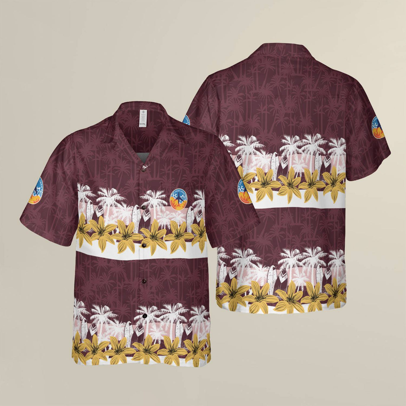 Custom Hawaiian Shirt With Photo - Personalized Tropical Floral Shirt With Face