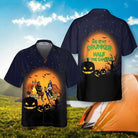 She Is My Drunker Half At The Campsite Camping Hawaiian Shirt, Halloween-themed Shirt For Camping