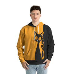 Single Silhouette Cat Halloween Hoodie - HYPERFAVOR