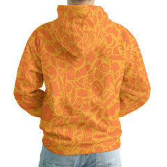 Skeleton Surfing Orange Halloween Ghost Pumpkins Hoodie - HYPERFAVOR