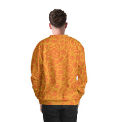 Skeleton Surfing Orange Halloween Ghost Pumpkins Sweatshirt - HYPERFAVOR