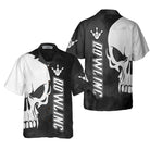 Skull Bowling Hawaiian Shirt, Black And White Bowling Shirt, Best Gift For Bowling Players