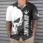 Skull Bowling Hawaiian Shirt, Black And White Bowling Shirt, Best Gift For Bowling Players