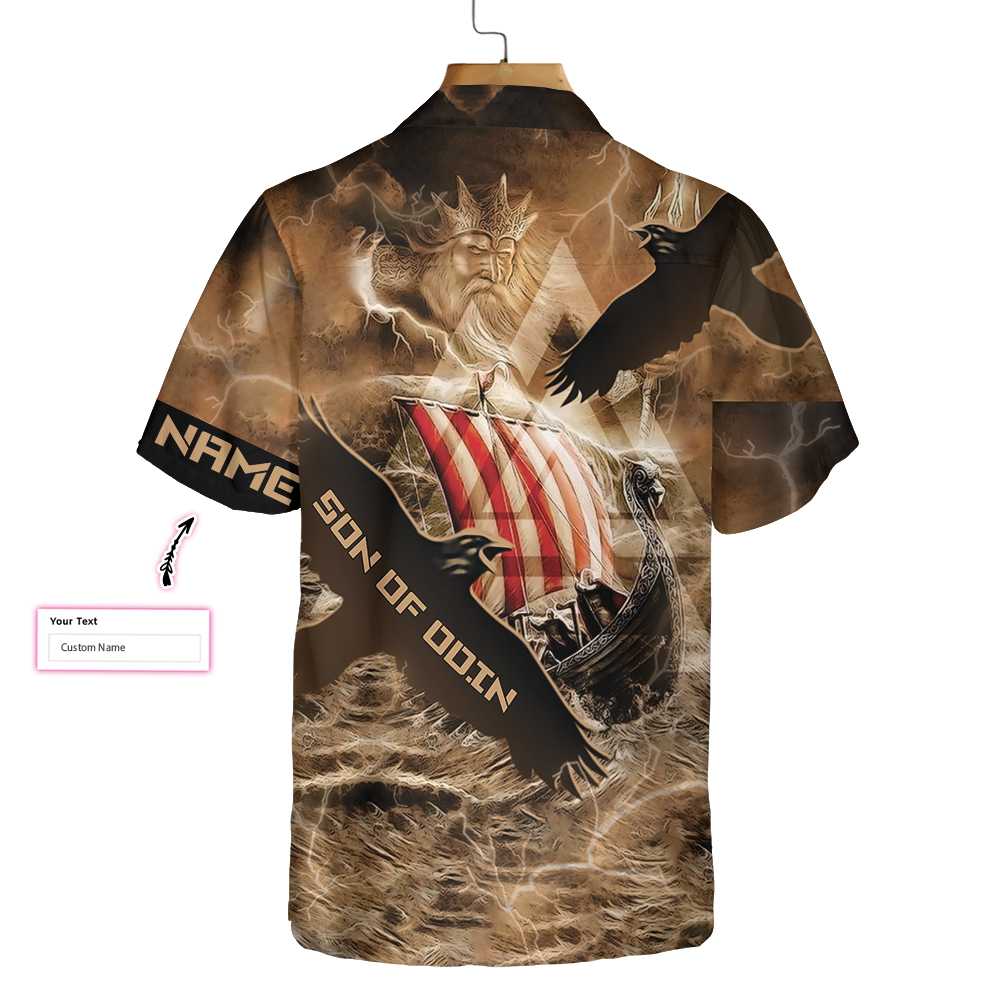 Son Of Odin Custom Hawaiian Shirt, Cool Personalized Viking Shirt